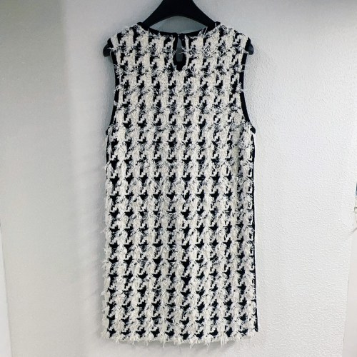 Dior New Fashion Small Fragrant Round Neck Knitted Tank Top Dress