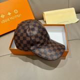 Louis Vuitton Classic Checkered Baseball Hat Unisex Four Seasons Versatile Duck Tongue Hat