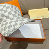 Louis Vuitton Classic Checkered Baseball Hat Unisex Four Seasons Versatile Duck Tongue Hat