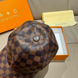 Louis Vuitton Classic Checkered Baseball Hat Unisex Four Seasons Versatile Duck Tongue Hat