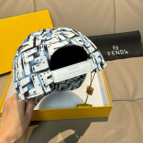 Fendi Fashion Double F Jacquard Baseball Hat Unisex Four Seasons Versatile Duck Tongue Hat