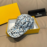Fendi Fashion Double F Jacquard Baseball Hat Unisex Four Seasons Versatile Duck Tongue Hat