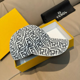 Fendi Classic Double F Jacquard Baseball Hat Unisex Four Seasons Versatile Duck Tongue Hat