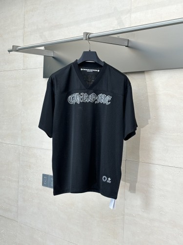 Chrome Hearts Versatile Sanskrit Printed Mesh Ice Hockey Short Sleeve Set