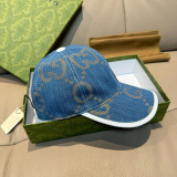 Gucci New Fashion Contrast Denim Baseball Hat Unisex Versatile Casual Duck Tongue Hat