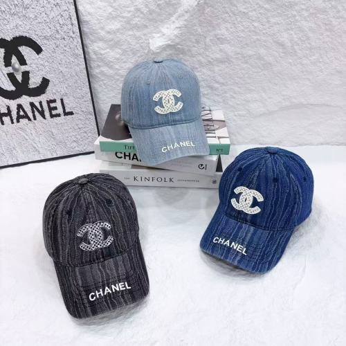 Chanel New Fashion Logo Denim Baseball Hat Unisex Casual Duck Tongue Hat