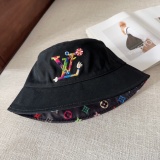 Louis Vuitton New Couple Fashion Embroidered Logo Fisherman's Hat