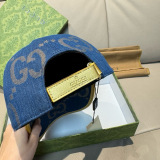 Gucci New Fashion Contrast Denim Baseball Hat Unisex Versatile Casual Duck Tongue Hat