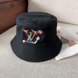 Louis Vuitton New Couple Fashion Embroidered Logo Fisherman's Hat