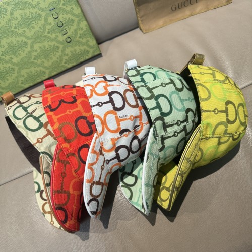 Gucci Classic Horseclip Printed Baseball Hat Casual Versatile Duck Tongue Hat