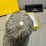 Fendi Classic Double F Jacquard Baseball Hat Couple's Casual Versatile Duck Tongue Hat
