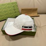 Gucci Fashion Double G Jacquard Baseball Hat Unisex Versatile Duck Tongue Hat
