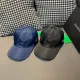 Prada New Classic Inverted Triangle Metal Logo Baseball Hat Unisex Versatile Duck Tongue Hat