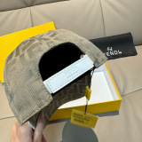 Fendi Classic Double F Jacquard Baseball Hat Couple's Casual Versatile Duck Tongue Hat