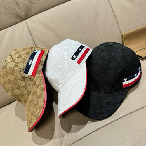 Gucci Fashion Double G Jacquard Baseball Hat Unisex Versatile Duck Tongue Hat