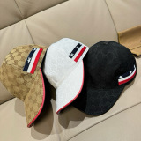 Gucci Fashion Double G Jacquard Baseball Hat Unisex Versatile Duck Tongue Hat