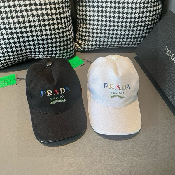 Prada New Fashion Color Logo Printed Baseball Hat Unisex Versatile Casual Duck Tongue Hat