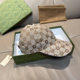 Gucci Fashion Double G Jacquard Baseball Hat Unisex Versatile Duck Tongue Hat