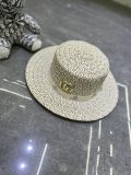 Gucci New Fashion Straw Flat Top Hat
