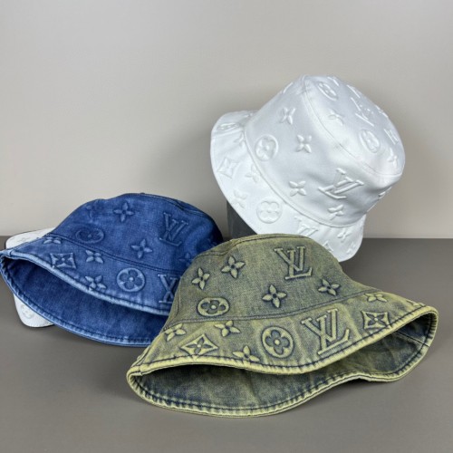 Louis Vuitton New Retro Embossed Logo Casual Versatile Fisherman's Hat
