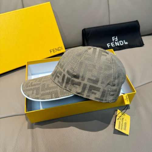 Fendi Classic Double F Jacquard Baseball Hat Couple's Casual Versatile Duck Tongue Hat