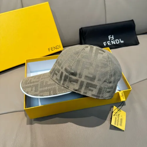 Fendi Classic Double F Jacquard Baseball Hat Couple's Casual Versatile Duck Tongue Hat