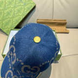 Gucci New Fashion Contrast Denim Baseball Hat Unisex Versatile Casual Duck Tongue Hat
