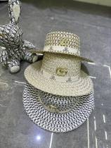 Gucci New Fashion Straw Flat Top Hat