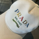 Prada New Fashion Color Logo Printed Baseball Hat Unisex Versatile Casual Duck Tongue Hat