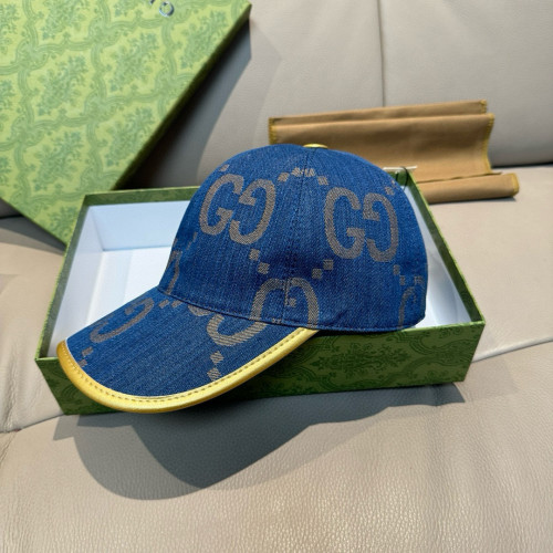 Gucci New Fashion Contrast Denim Baseball Hat Unisex Versatile Casual Duck Tongue Hat