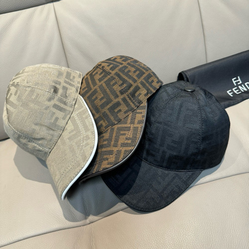 Fendi Classic Double F Jacquard Baseball Hat Couple's Casual Versatile Duck Tongue Hat