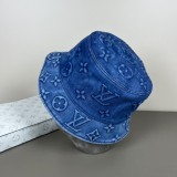 Louis Vuitton New Retro Embossed Logo Casual Versatile Fisherman's Hat