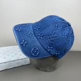 Louis Vuitton Retro Fashion Logo Embossed Baseball Hat Unisex Casual Duck Tongue Hat