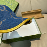 Gucci New Fashion Contrast Denim Baseball Hat Unisex Versatile Casual Duck Tongue Hat