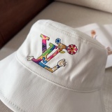 Louis Vuitton New Couple Fashion Embroidered Logo Fisherman's Hat