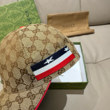 Gucci Fashion Double G Jacquard Baseball Hat Unisex Versatile Duck Tongue Hat