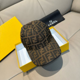 Fendi Classic Double F Jacquard Baseball Hat Couple's Casual Versatile Duck Tongue Hat