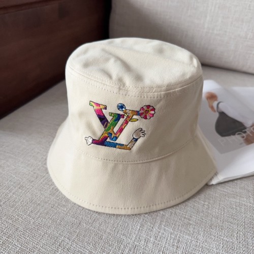 Louis Vuitton New Couple Fashion Embroidered Logo Fisherman's Hat
