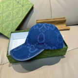 Gucci New Fashion Contrast Denim Baseball Hat Unisex Versatile Casual Duck Tongue Hat