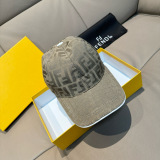 Fendi Classic Double F Jacquard Baseball Hat Couple's Casual Versatile Duck Tongue Hat