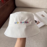 Louis Vuitton New Couple Fashion Embroidered Logo Fisherman's Hat