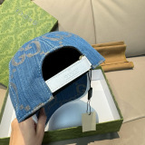 Gucci New Fashion Contrast Denim Baseball Hat Unisex Versatile Casual Duck Tongue Hat