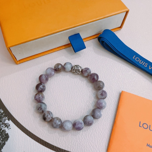Louis Vuitton New Retro Multi Element Agate Thai Silver Style Bracelet