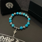 Chrome Hearts New Classic Retro Multi Element Turquoise Bracelet Bracelet
