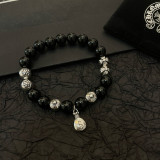 Chrome Hearts Classic Retro Multi Element Black Agate Bracelet Bracelet