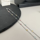 Gucci Fashion Interlocking Double G Colored Enamel Necklace