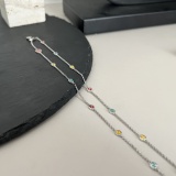 Gucci Fashion Interlocking Double G Colored Enamel Necklace