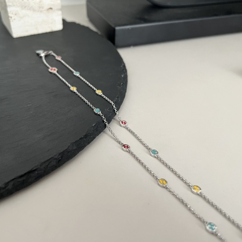 Gucci Fashion Interlocking Double G Colored Enamel Necklace