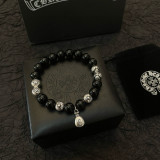 Chrome Hearts Classic Retro Multi Element Black Agate Bracelet Bracelet