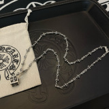 Chrome Hearts New Classic Retro Cross Flower Dice Pendant Necklace